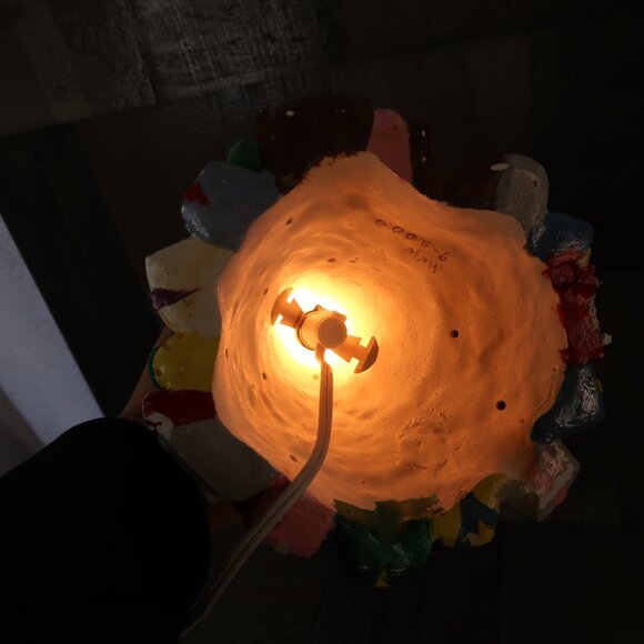 Vintage Lit Ceramic Teddy Bear Christmas Tree Handpainted Santa Claus Lighted - Picture 4 of 13